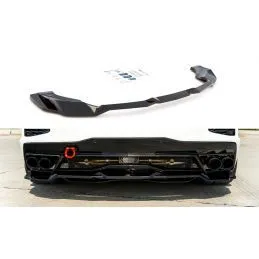 Maxton Central Rear Splitter Chevrolet Corvette C8 Gloss Black, Nouveaux produits maxton-design