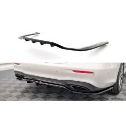 Maxton Central Rear Splitter (with vertical bars) Mercedes-Benz E AMG-Line W213 Facelift Carbon Look, Nouveaux produits maxton-d