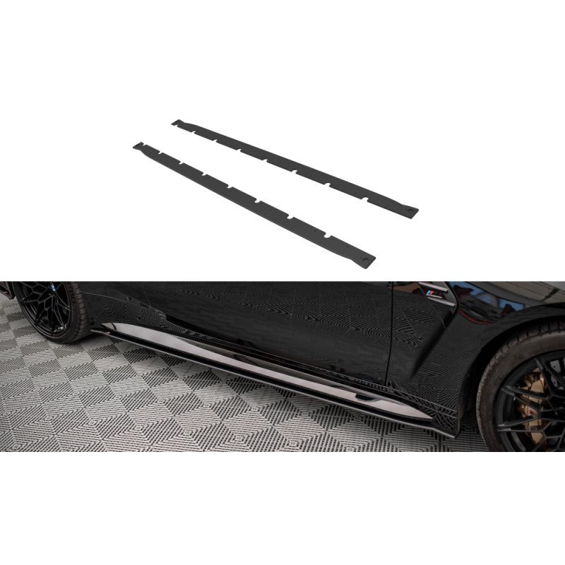 Maxton Street Pro Side Skirts Diffusers BMW M4 G82 Black-Red, Nouveaux produits maxton-design