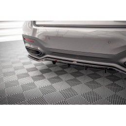 Maxton Central Rear Splitter (with vertical bars) BMW 7 M-Pack G11 Facelift Gloss Black, Nouveaux produits maxton-design