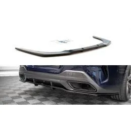 Maxton Central Rear Splitter (with vertical bars) BMW 8 Gran Coupe M-Pack G16 Gloss Black, Nouveaux produits maxton-design