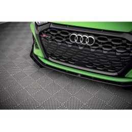 Maxton Street Pro Front Splitter V.1 + Flaps Audi RS3 8Y Black-Red + Gloss Flaps, Nouveaux produits maxton-design