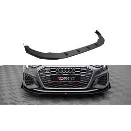 Maxton Street Pro Front Splitter V.1 + Flaps Audi S3 / A3 S-Line 8Y Black-Red + Gloss Flaps, Nouveaux produits maxton-design