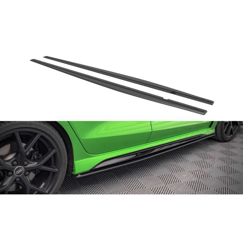 Maxton Street Pro Side Skirts Diffusers Audi RS3 Sedan 8Y Black, Nouveaux produits maxton-design