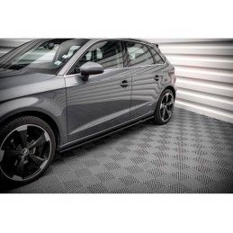 Maxton Side Skirts Diffusers Audi A3 Sportback 8V Gloss Black, Nouveaux produits maxton-design