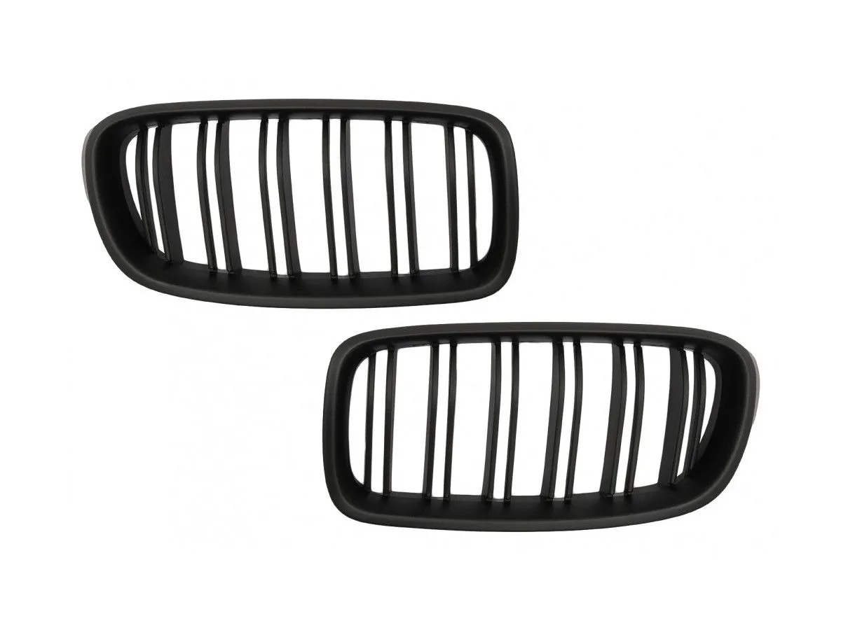 Central Kidney Grilles suitable for BMW 3 Series F30 F31 (2011-2019) Double  Stripe M Design Matte Black