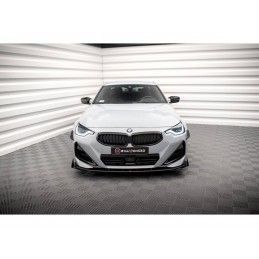 Maxton Street Pro Front Splitter + Flaps BMW 2 Coupe M-Pack / M240i G42 Black-Red + Gloss Flaps, Nouveaux produits maxton-design