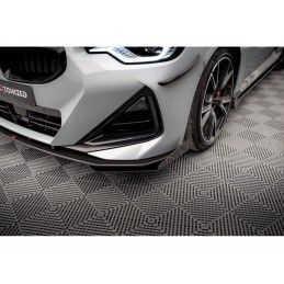 Maxton Street Pro Front Splitter + Flaps BMW 2 Coupe M-Pack / M240i G42 Black-Red + Gloss Flaps, Nouveaux produits maxton-design