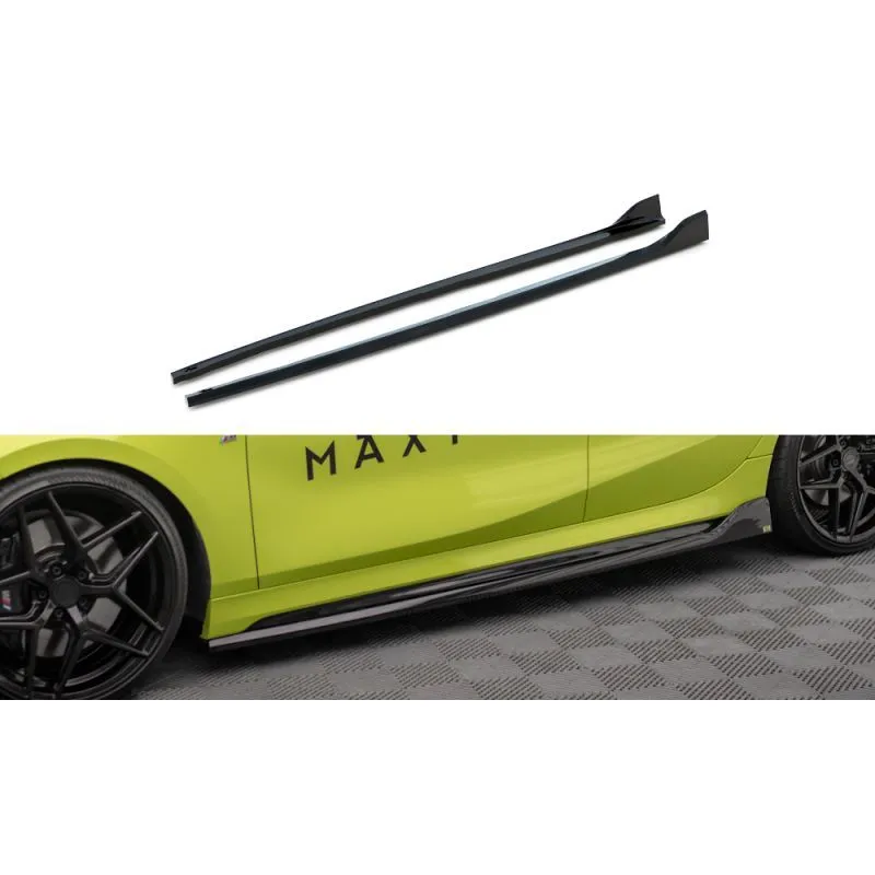 Maxton Side Skirts Diffusers V.5 for BMW 1 F40 M-Pack/ M135i Gloss Black