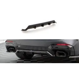 Maxton Central Rear Splitter (with vertical bars) BMW X3 M-Pack G01 Facelift Gloss Black, MAXTON DESIGN