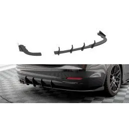 Maxton Street Pro Rear Side Splitters + Flaps BMW 4 Gran Coupe F36 Black + Gloss Flaps, MAXTON DESIGN