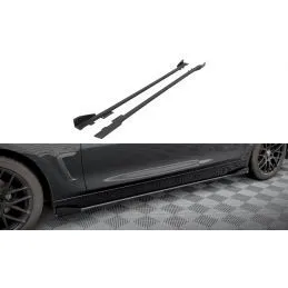 Maxton Street Pro Side Skirts Diffusers + Flaps BMW 4 Gran Coupe F36 Black + Gloss Flaps, MAXTON DESIGN