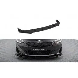 Maxton Street Pro Front Splitter + Flaps BMW 2 Coupe G42 Black-Red + Gloss Flaps, MAXTON DESIGN