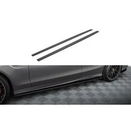 Maxton Street Pro Side Skirts Diffusers Mercedes-AMG C63 Sedan / Estate W205 Facelift Black-Red, MAXTON DESIGN