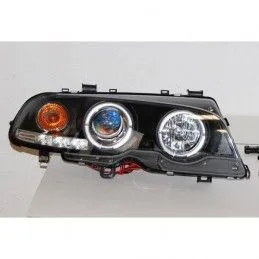 Set De Phares Avant Angel Eyes BMW E46 1999-2002 2-Porte Noir Modèle II, Nouveaux produits eurolineas