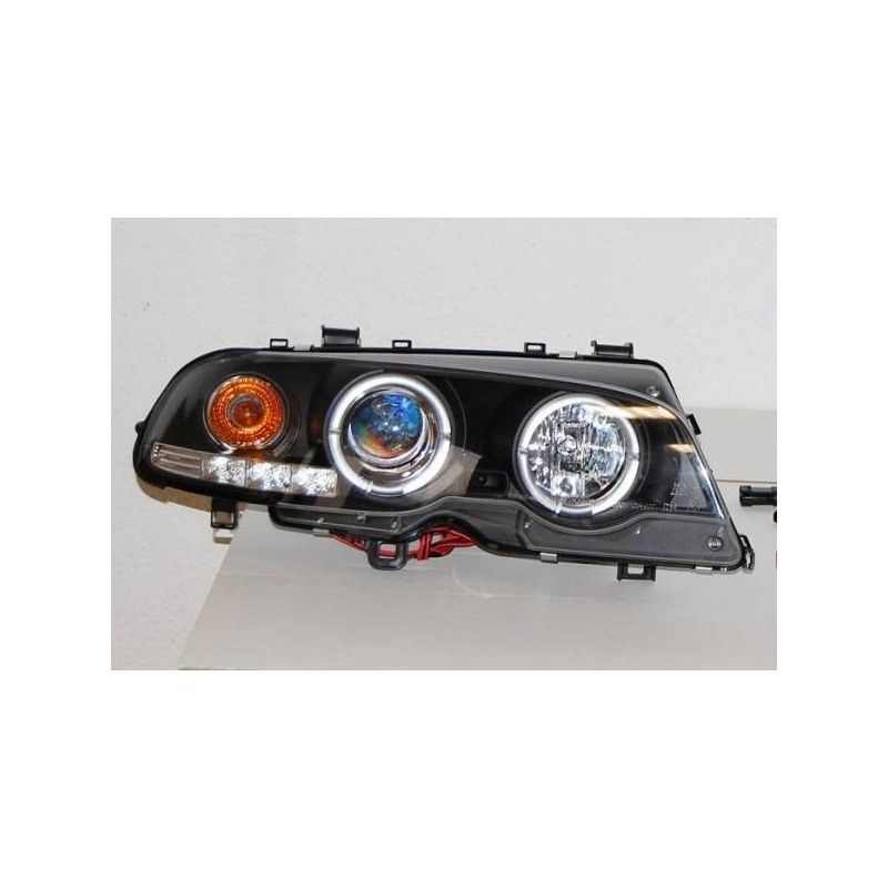 Set De Phares Avant Angel Eyes BMW E46 1999-2002 2-Porte Noir Modèle II, Nouveaux produits eurolineas