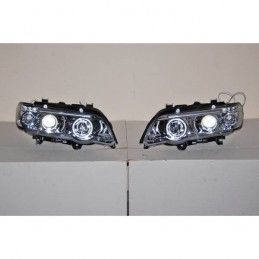 Set De Phares Avant Angel Eyes BMW X5 2001 Chromé, Nouveaux produits eurolineas