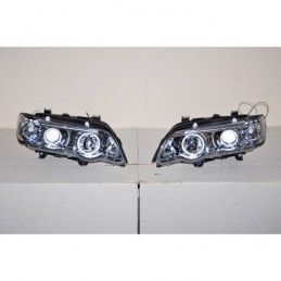 Set De Phares Avant Angel Eyes BMW X5 2001 Chromé, Nouveaux produits eurolineas