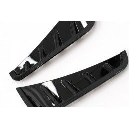 Front Bumper Flaps Side Fins Flics suitable for Mercedes C-Class W205 S205 Sedan T-Model Facelift (2018-2020) Piano Black, Nouve