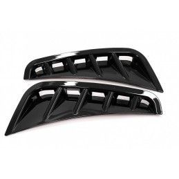 Front Bumper Flaps Side Fins Flics suitable for Mercedes C-Class W205 S205 Sedan T-Model Facelift (2018-2020) Piano Black, Nouve