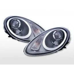 Phare avant Xenon Daylight LED DRL look Porsche Boxster (987) 04-08 argent, Boxster / Cayman