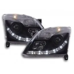 Phare Daylight LED DRL look Opel Vectra C 02-05 noir, Vectra C