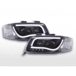 Phare Daylight LED DRL look Audi A6 type 4B 01-04 noir, A6 4B C5 97-04