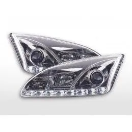 Phare Daylight LED feux de jour Ford Focus 2 C307 chrome, Focus II 04-10