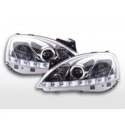 Phare Daylight LED Feux de jour LED Opel Corsa C 01-06 chrome, Corsa C