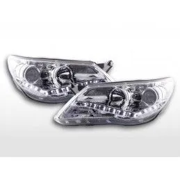 Phare Daylight LED DRL look VW Tiguan 07-11 chromé pour conduite à droite, Tiguan