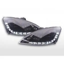 Phare Daylight LED feux de jour Ford Focus 1 C170 noir, Focus I 98-05