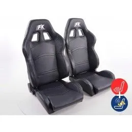 Sièges sport FK Sièges demi-coque auto Set Cyberstar avec siège chauffant et massage, Sièges