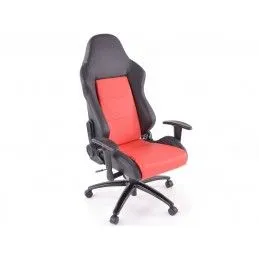 FK siège de sport chaise de bureau pivotante Santa Fe chaise de direction noir / rouge chaise de bureau chaise de bureau, Sièges