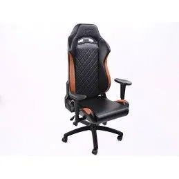 Chaise de jeu FK eGame Seats Siège de jeu eSports London noir / marron, Sièges de bureau