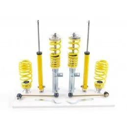 Kit combinés filetés FK en acier inoxydable Skoda Octavia 1Z Limo de 2004 avec jambe de force de 50 mm, Volkswagen