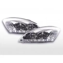 Jeu de phares Daylight LED DRL look Kia cee'd 5 portes. Type ED 06-09 chromé, Kia