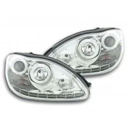 Phare Daylight LED DRL look Mercedes Classe S W220 02-05 chrome, Mercedes