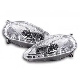 Phare Daylight LED DRL look Fiat Grande Punto type 199 05-08 chrome, Eclairage Fiat