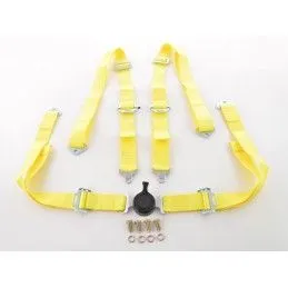 Ceinture harnais ceinture 4 points racing ceinture universelle jaune, Ceintures / Harnais