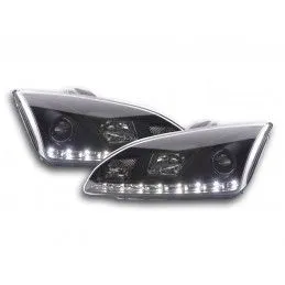 Phare Daylight à LED DRL look Ford Focus 4/5 portes. 05-08 noir, Ford