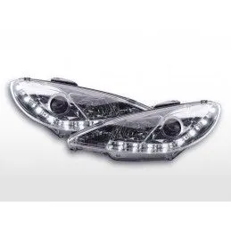 Phare Daylight LED feux de jour Peugeot 206 type S16 98- chrome, Peugeot