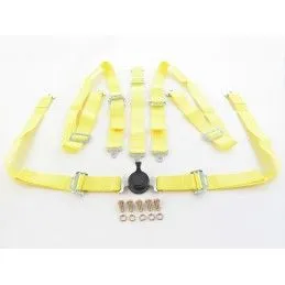 Harnais ceinture harnais 5 points harnais racing universel jaune, Ceintures / Harnais