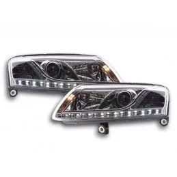 Phare Daylight LED DRL look Audi A6 type 4F 04-08 chrome, Audi