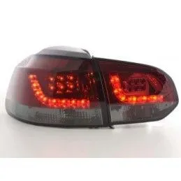 Kit feux arrières LED VW Golf 6 type 1K 2008-2012 rouge / noir, Volkswagen