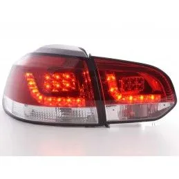 Kit feux arrières LED VW Golf 6 type 1K 2008-2012 clair / rouge, Volkswagen