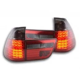 Kit feux arrières LED BMW X5 type E53 98-02 noir / rouge, Bmw