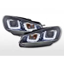 Phare Daylight LED feux de jour VW Golf 6 08-12 noir, Volkswagen