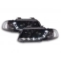 Phare Daylight LED DRL look Audi A4 type B5 95-99 noir, Audi