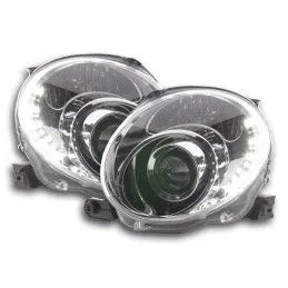 Phare Daylight LED DRL look Fiat 500 07- chromé, Fiat