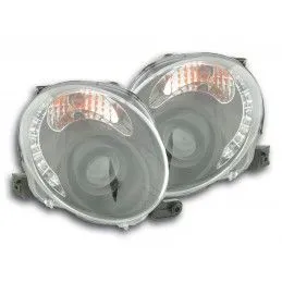 Phare Daylight LED DRL look Fiat 500 07- noir, Fiat